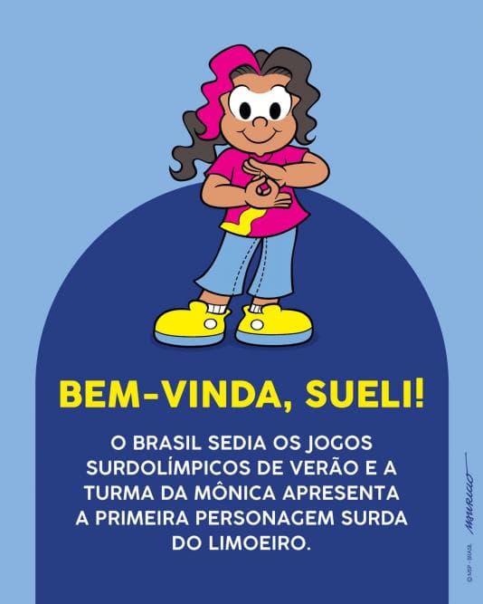 Turma da Mônica apresenta Sueli, sua primeira personagem surda