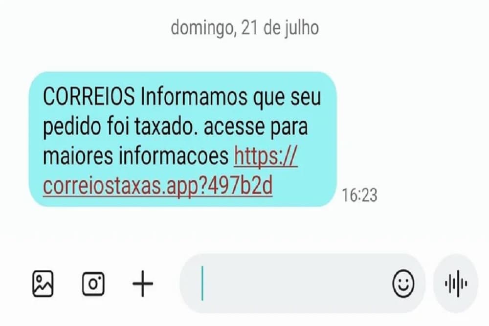 Novo golpe manda mensagem em nome dos Correios cobrando taxa para retirada de encomendas