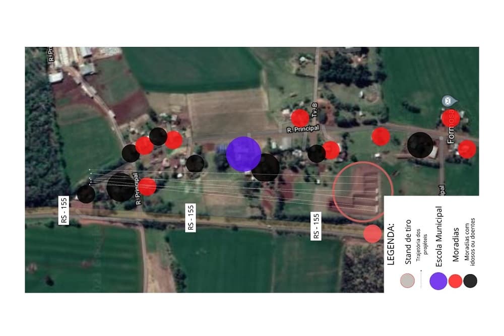Clube de Tiro próximo à Escola tem gerado apreensão em Santo Augusto