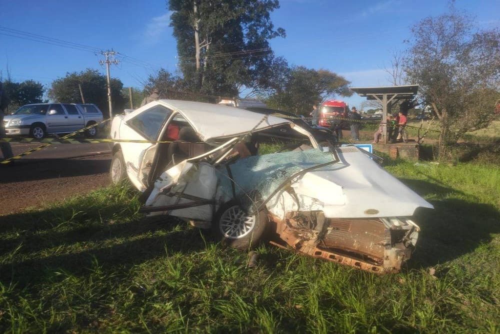 Idoso morre em grave acidente na BR-472, em Santa Rosa