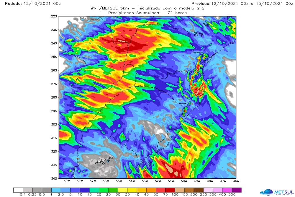 Previsão do tempo| Chuva volta com força ao sul do Brasil