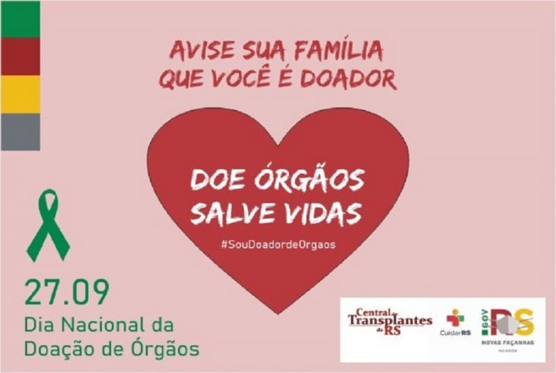 27 de setembro| Dia Nacional de Doação de Órgãos