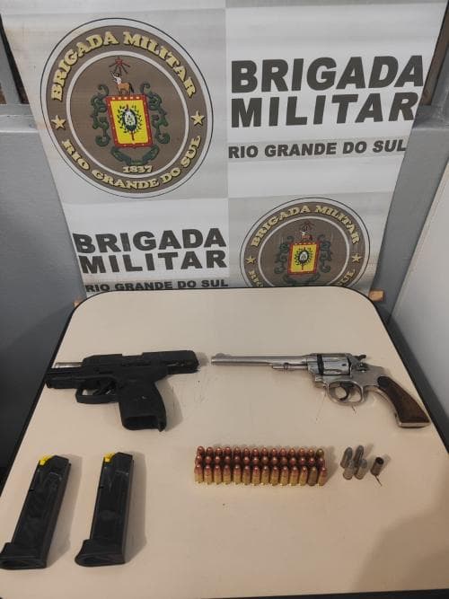 Brigada Militar prende seis indivíduos por porte ilegal de arma de fogo em São Valério do Sul