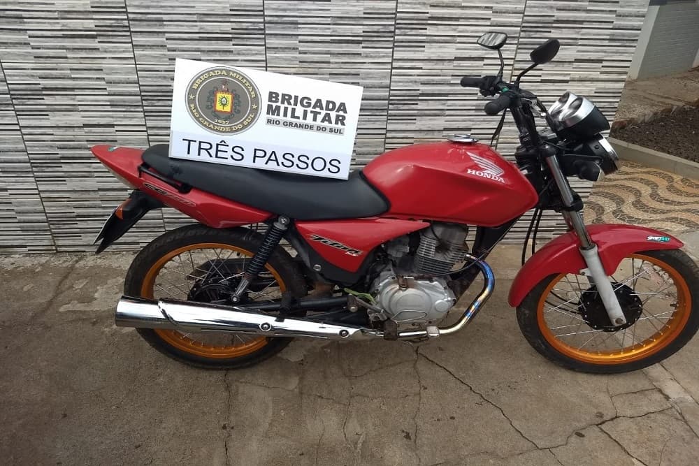 Moto furtada em Santo Augusto é recuperada em Três Passos