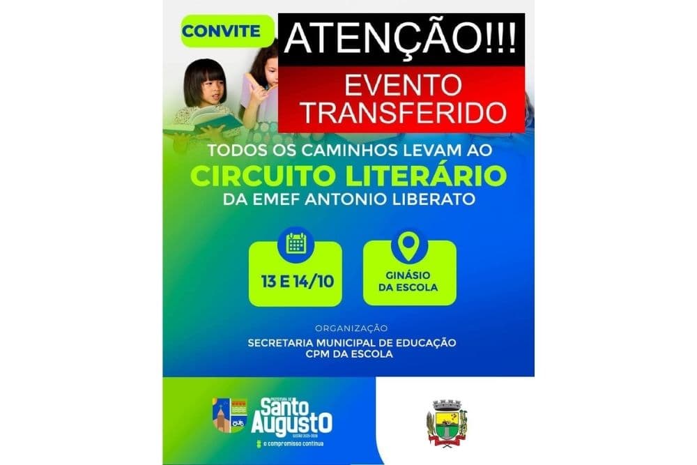 Circuito Literário da Escola Antônio Liberato é adiado por motivos de força maior