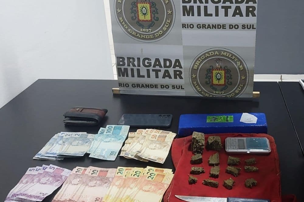 Brigada Militar realiza prisão por tráfico de drogas em Santo Augusto