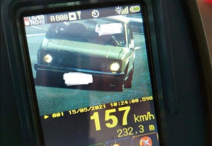 Brasília é flagrada a 157 km/h na RS-122, em Bom Princípio