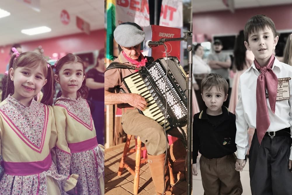 Linda integração no Gaitaço da Querência, realizado na Lojas Benoit