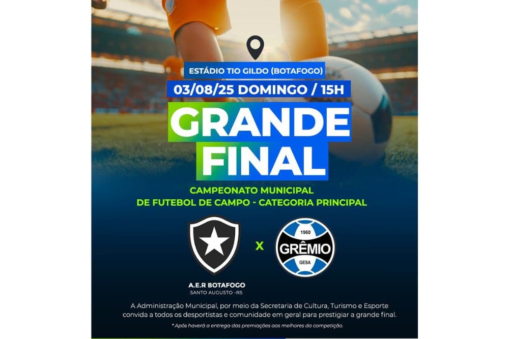 Final do Campeonato Municipal Principal já tem nova data marcada em Santo Augusto