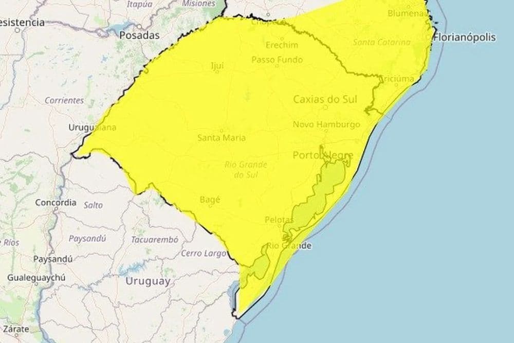 Alerta aponta 'declínio de temperatura' em todo o RS no fim de semana