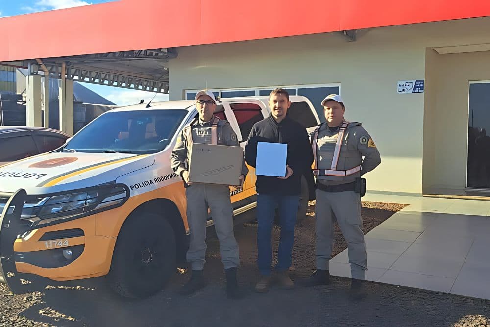 Polícia Rodoviária Estadual de Santo Augusto recebe doação de antena Starlink
