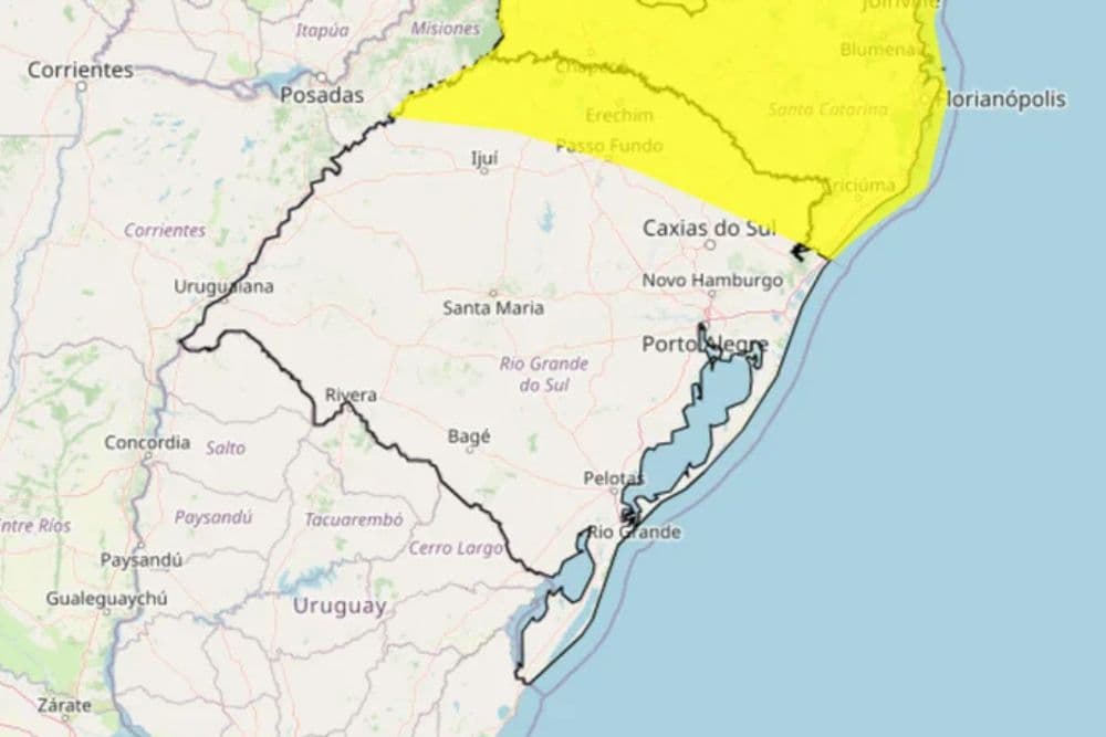 Chuva forte, granizo e temperatura amena: como fica o tempo no RS nesta sexta-feira