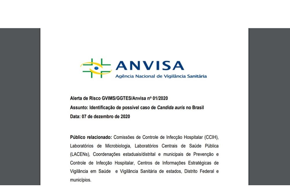 Anvisa emite alerta após identificação de fungo no Brasil que representa ameaça à saúde pública