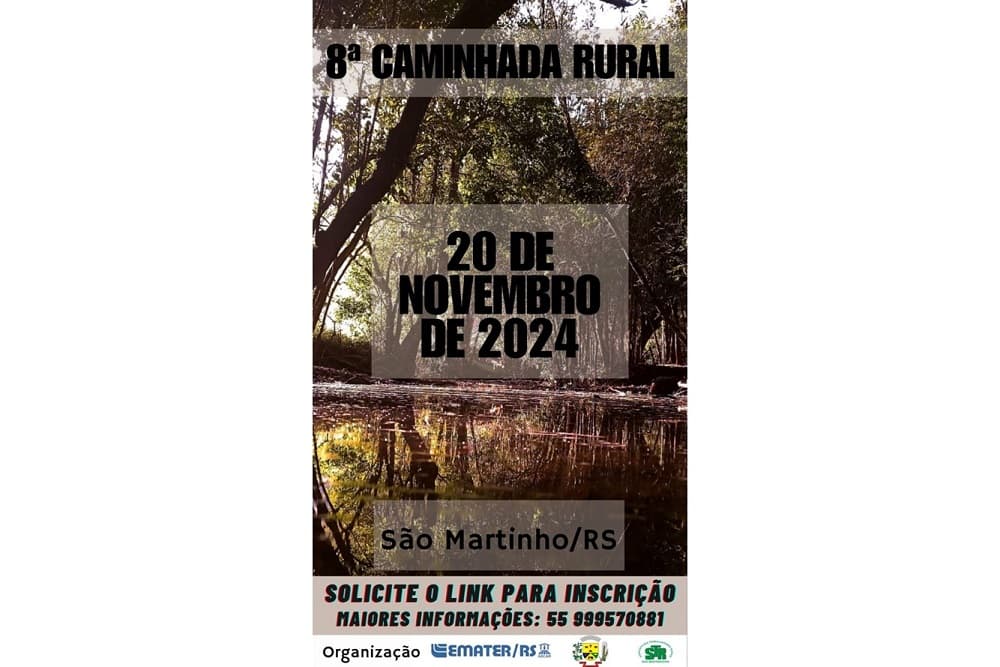 8ª Caminhada Rural será realizada em São Martinho