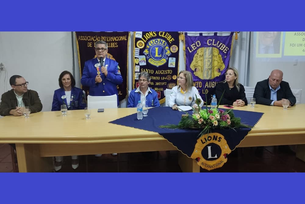Lions Clube de Santo Augusto faz homenagens Jorge Alberto Sperotto