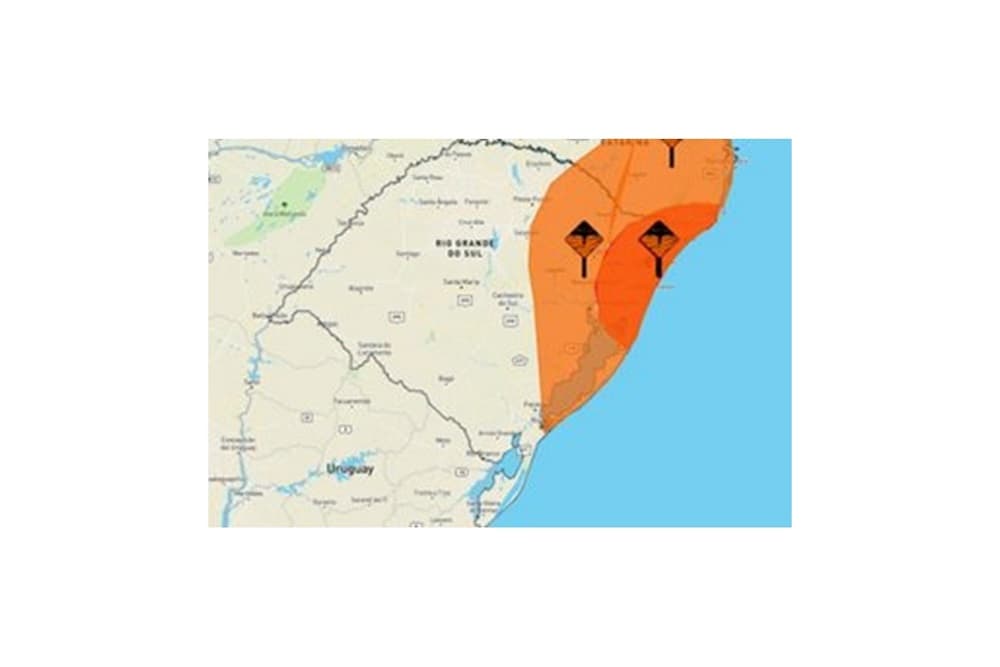 Semana começa com alertas de temporal no RS