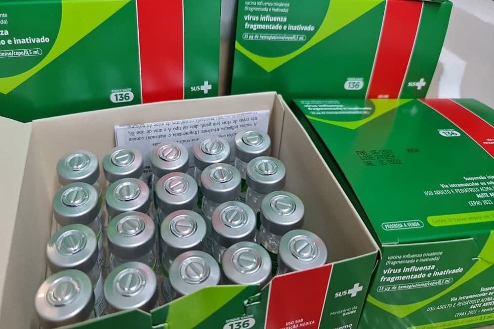 Cerca de 600 mil doses de vacinas contra a gripe chegam ao RS