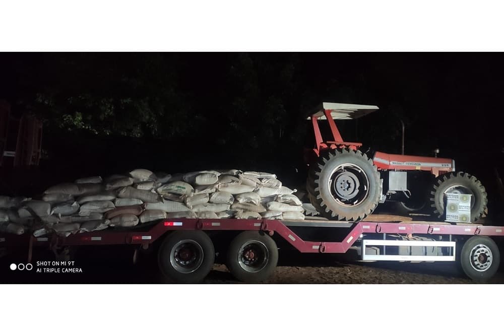 BM apreende grãos contrabandeados em Crissiumal