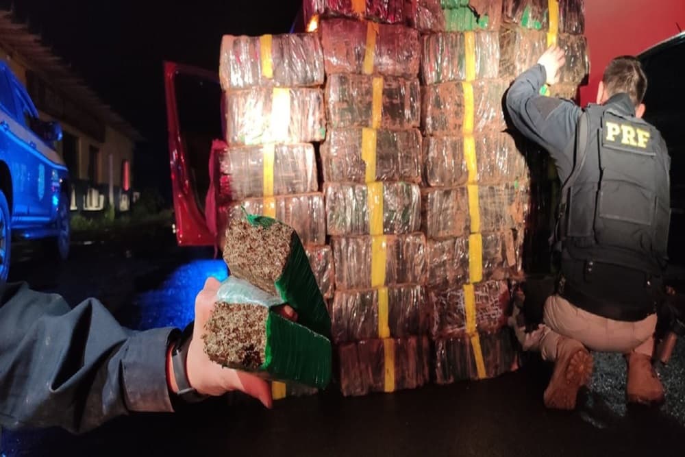 Jovem é preso com meia tonelada de maconha em Eldorado do Sul