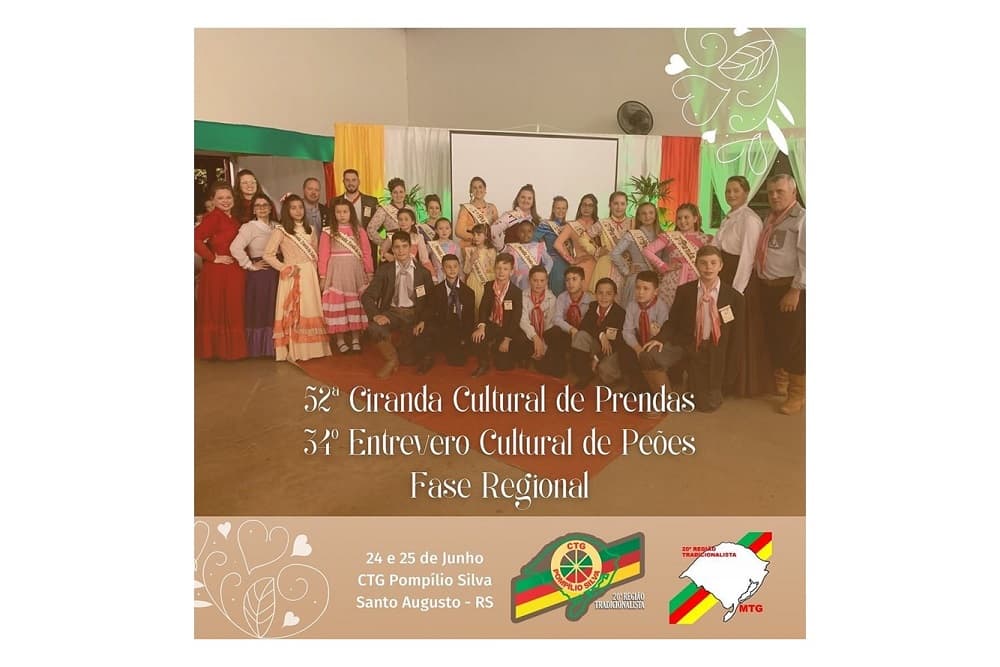 Santo Augusto sedia Ciranda Regional de Prendas e o Entrevero Cultural de Peões