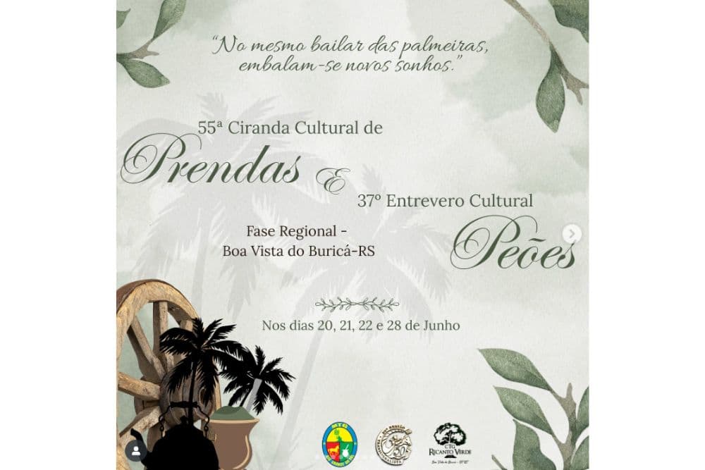 Boa Vista do Buricá sedia a fase regional da 55ª Ciranda Cultural de Prendas e do 37º Entrevero Cultural de Peões da 20ª RT