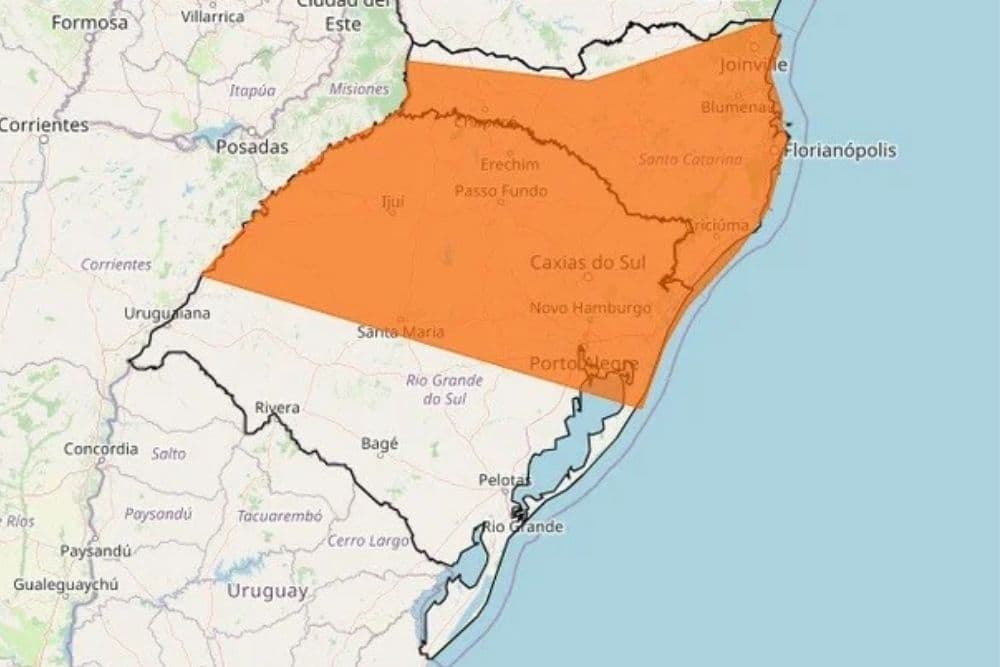 Rio Grande do Sul deve ter temporais isolados e tempo abafado nesta sexta-feira