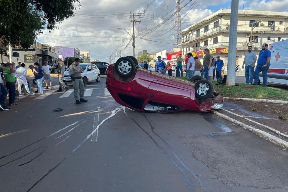 Acidente de trânsito é registrado na Avenida do Comércio em Santo Augusto
