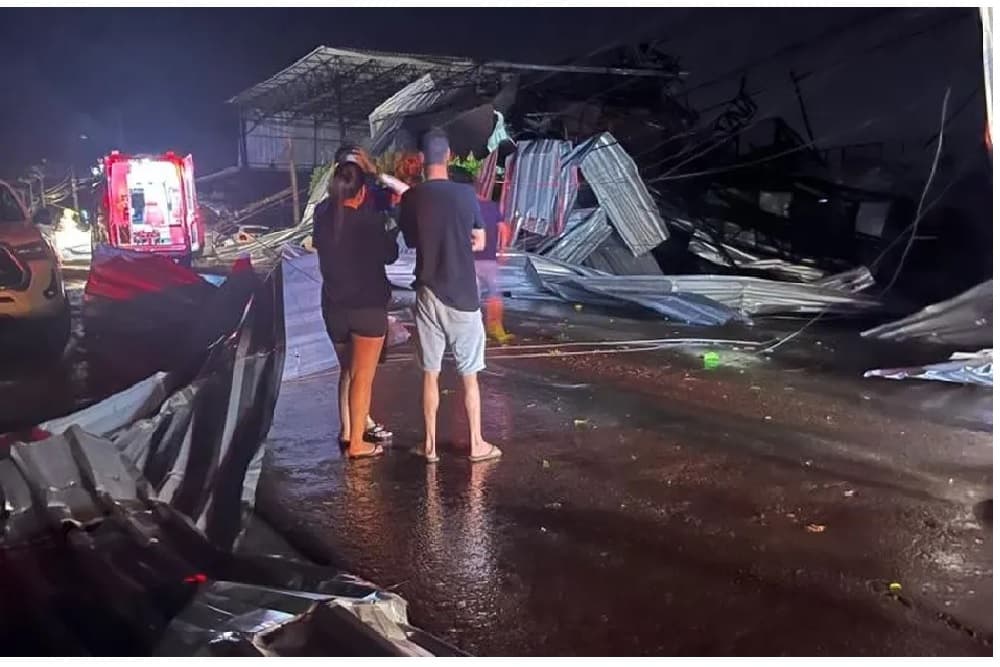 Mulher morre e outras 57 pessoas ficam feridas após centro esportivo desabar durante temporal em Giruá