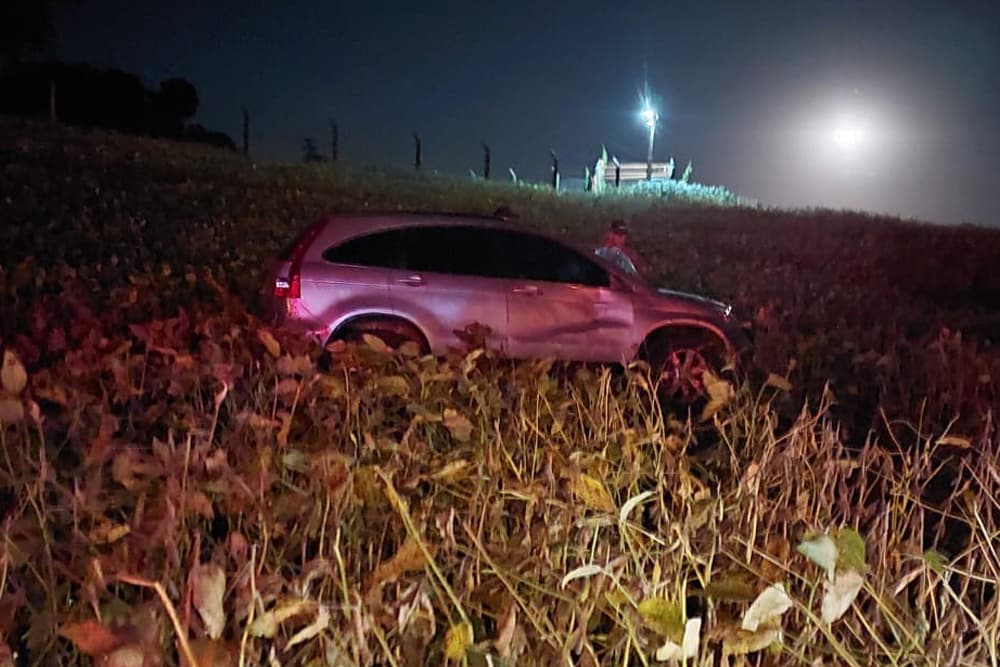 Caminhoneta capota após saída de pista na RS-210 em São Martinho