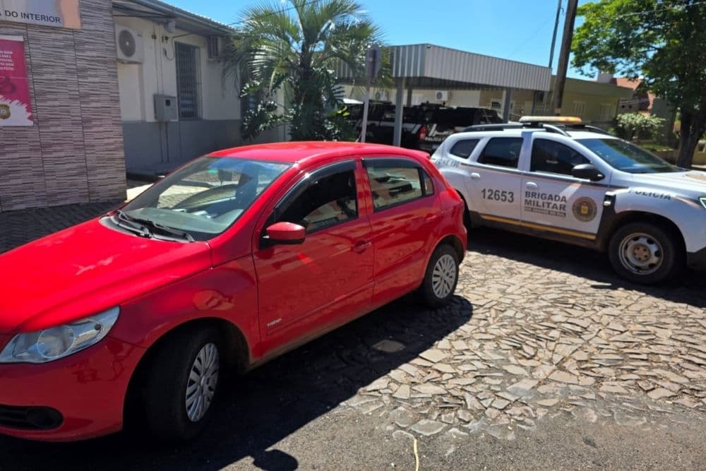 Brigada Militar recupera veículo furtado e prende suspeito em Bom Progresso