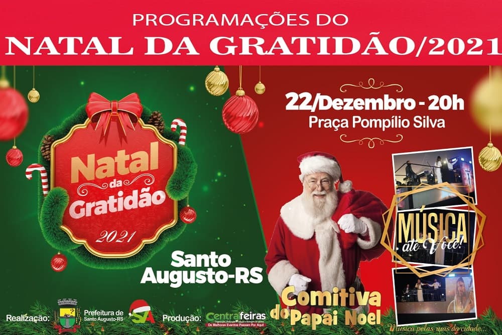 Natal da Gratidão terá show itinerante nesta quarta-feira