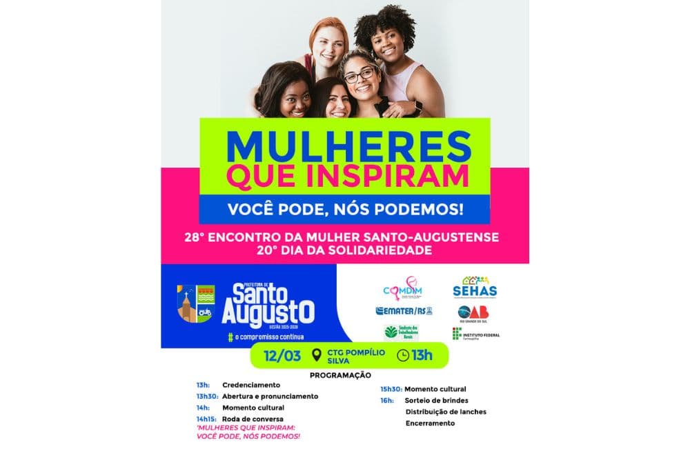 Santo Augusto se prepara para o 28º Encontro da Mulher e o 20º Dia da Solidariedade