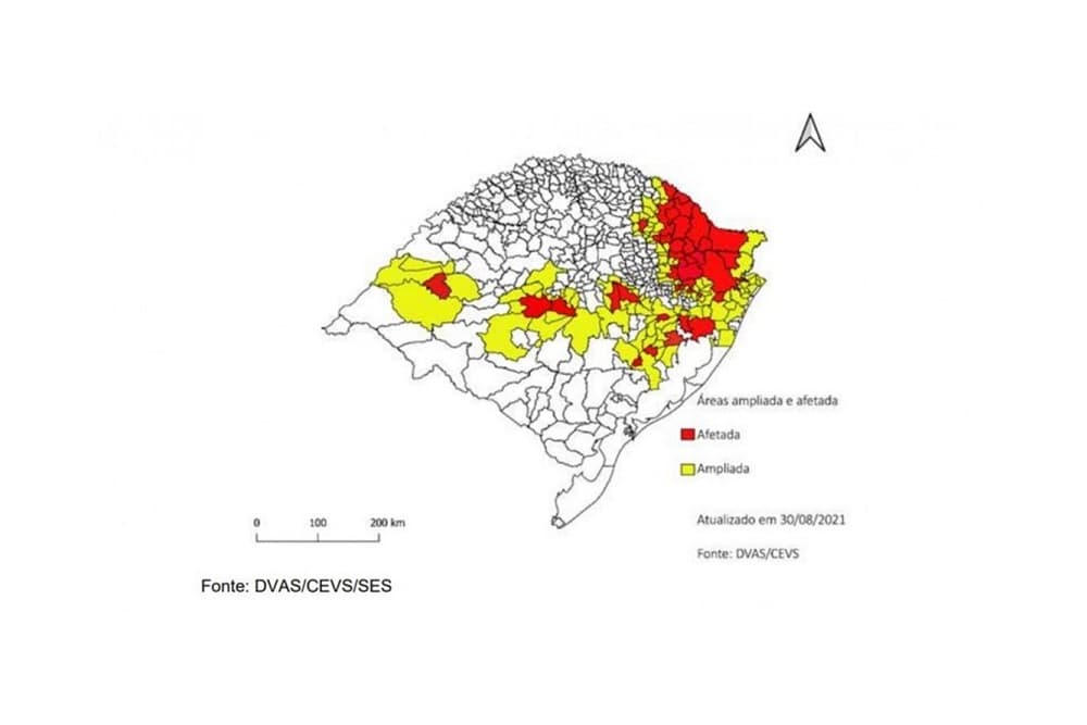 Baixos índices de vacinação da febre amarela são ameaça à volta da doença ao RS