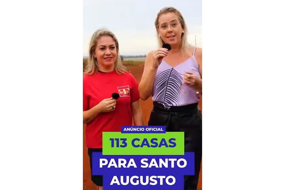 Prefeitura anuncia a conquista de 113 casas para Santo Augusto
