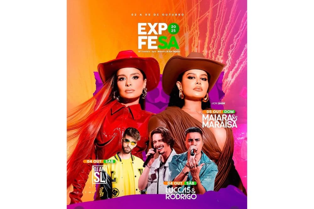 EXPOFESA 2025 divulga programação de shows: Maiara & Maraisa serão atração principal
