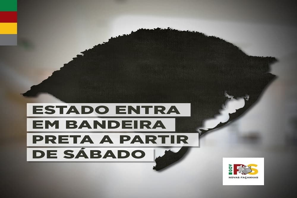 Governo colocará todo o RS em bandeira preta a partir de sábado