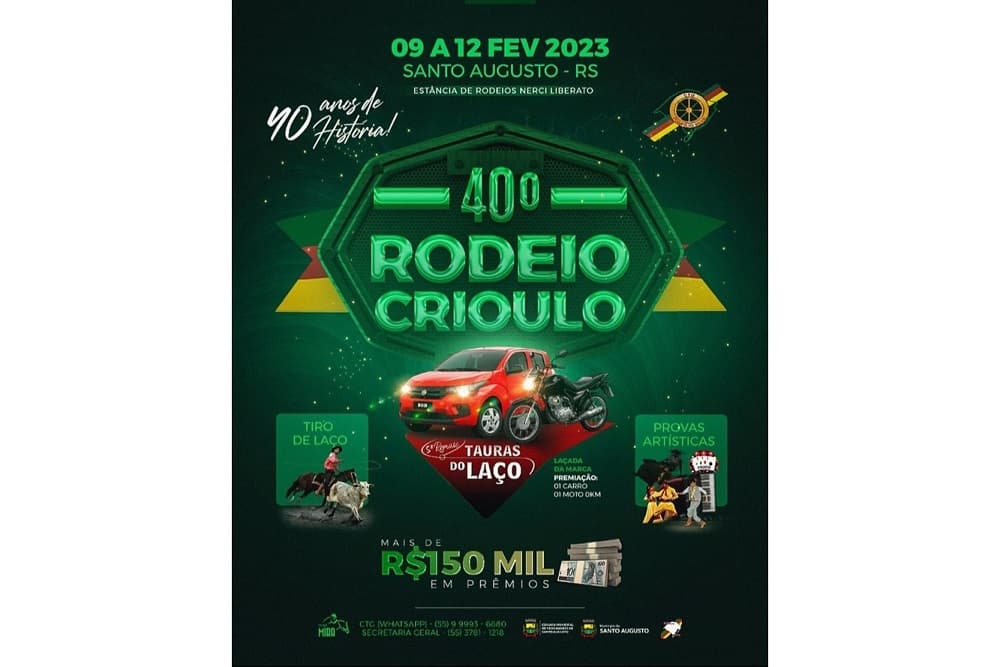 Vem aí o 40° Rodeio Crioulo de Santo Augusto!