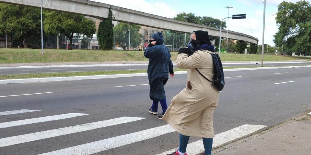 Massa de ar frio segue sobre o RS nesta segunda-feira