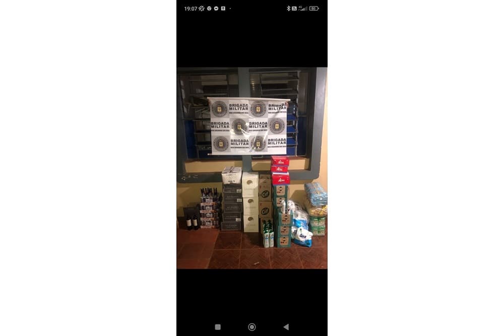 Brigada Militar apreende mercadorias de descaminho em Campo Novo