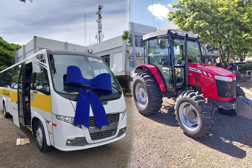 São Martinho fez grande investimentos na educação e na agricultura com aquisição de um ônibus e um trator
