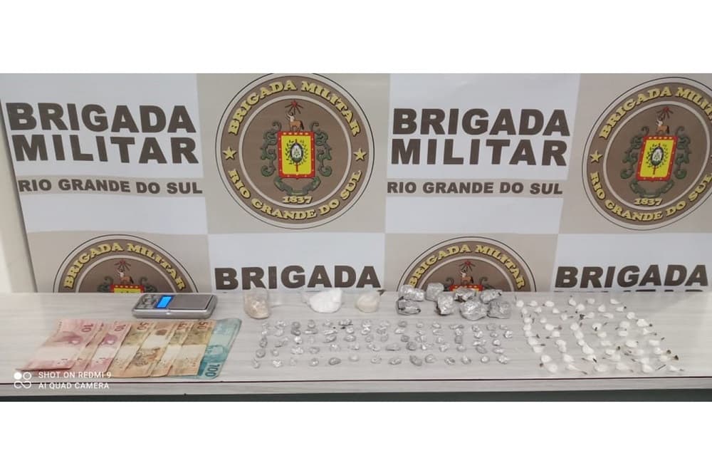 Brigada Militar prende homem com grande quantidade de drogas em Santo Augusto
