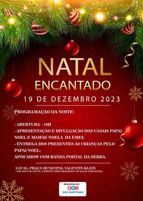 Natal Encantado acontece dia 19 em São Martinho