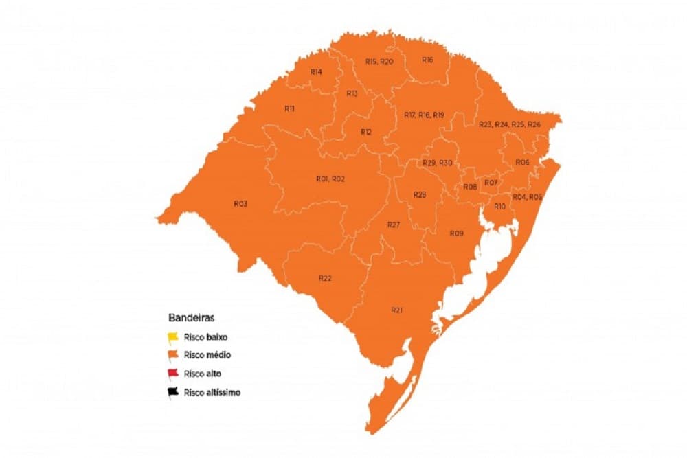 Mapa definitivo do Distanciamento Controlado volta a ficar todo laranja