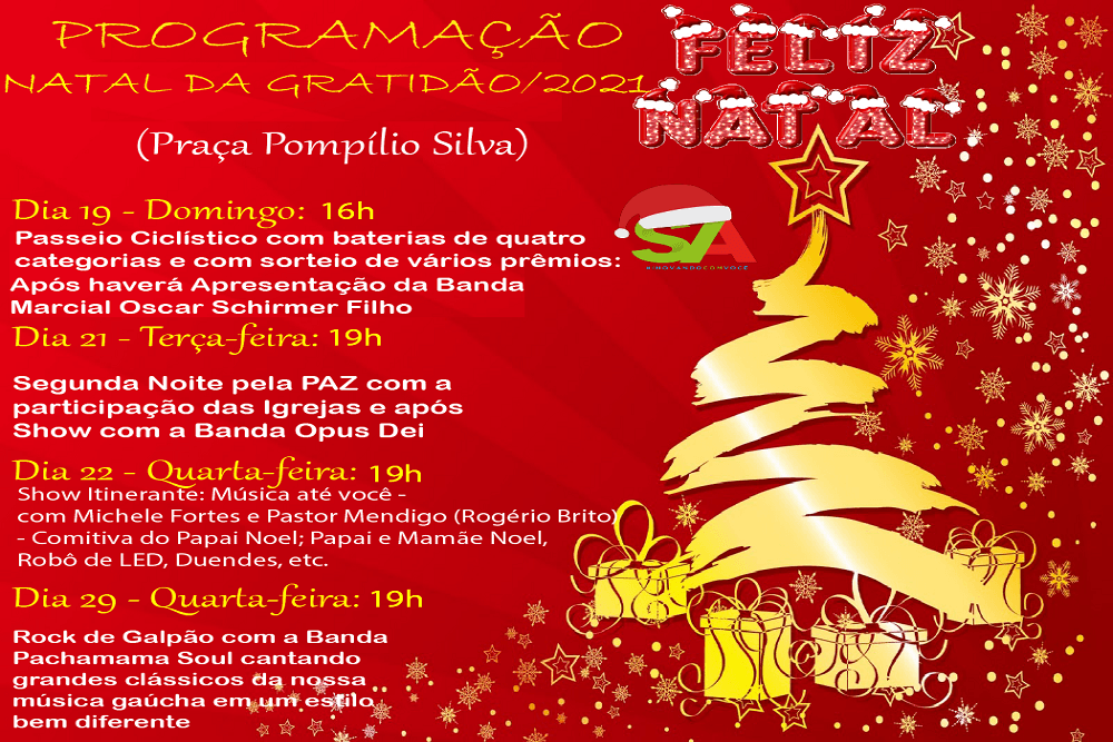 Programação diversa marcará Natal da Gratidão em Santo Augusto