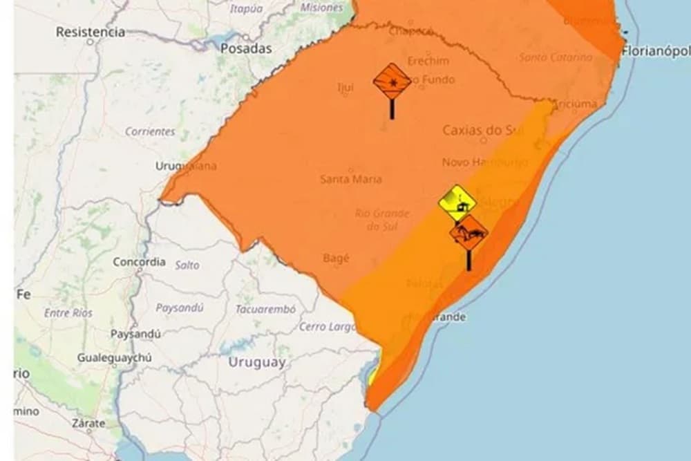 Queda na temperatura, vento costeiro e vendaval: Inmet emite três alertas válidos para o RS
