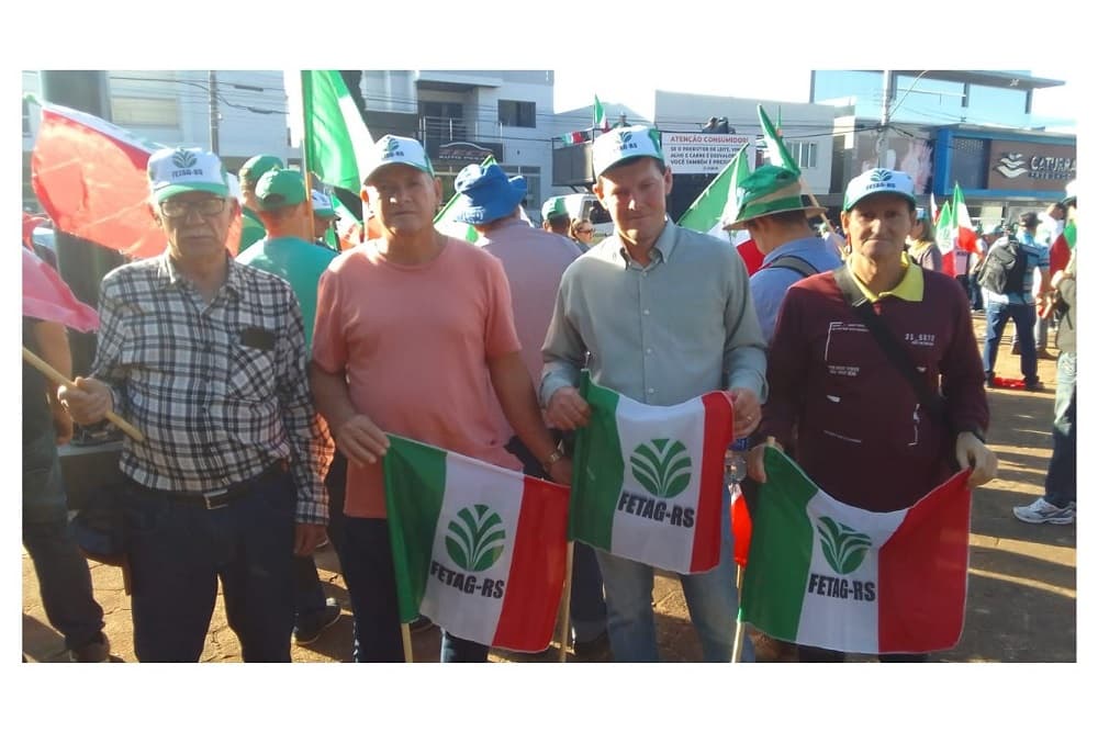 Agricultores protestam em Porto Xavier