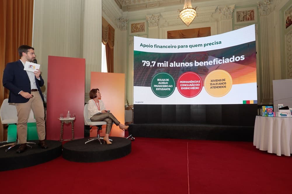 Programa prevê pagamento de bolsas, distribuição de celulares e absorventes para alunos da rede estadual do RS