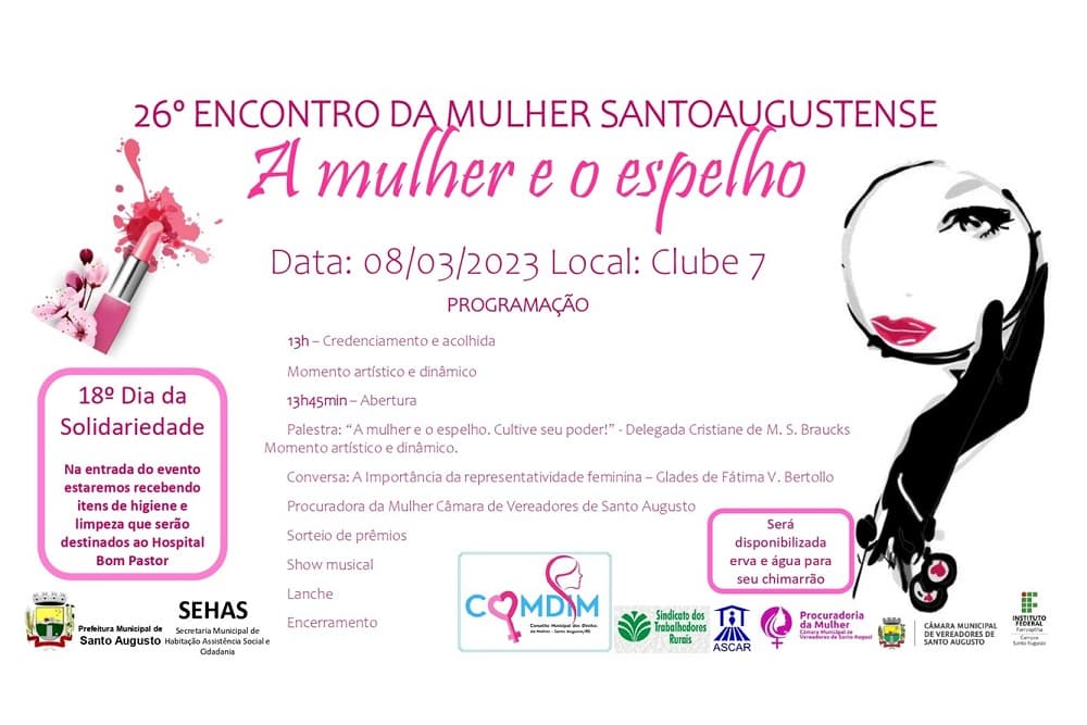 26º Encontro da Mulher Santo-Augustense será no dia 08 de março