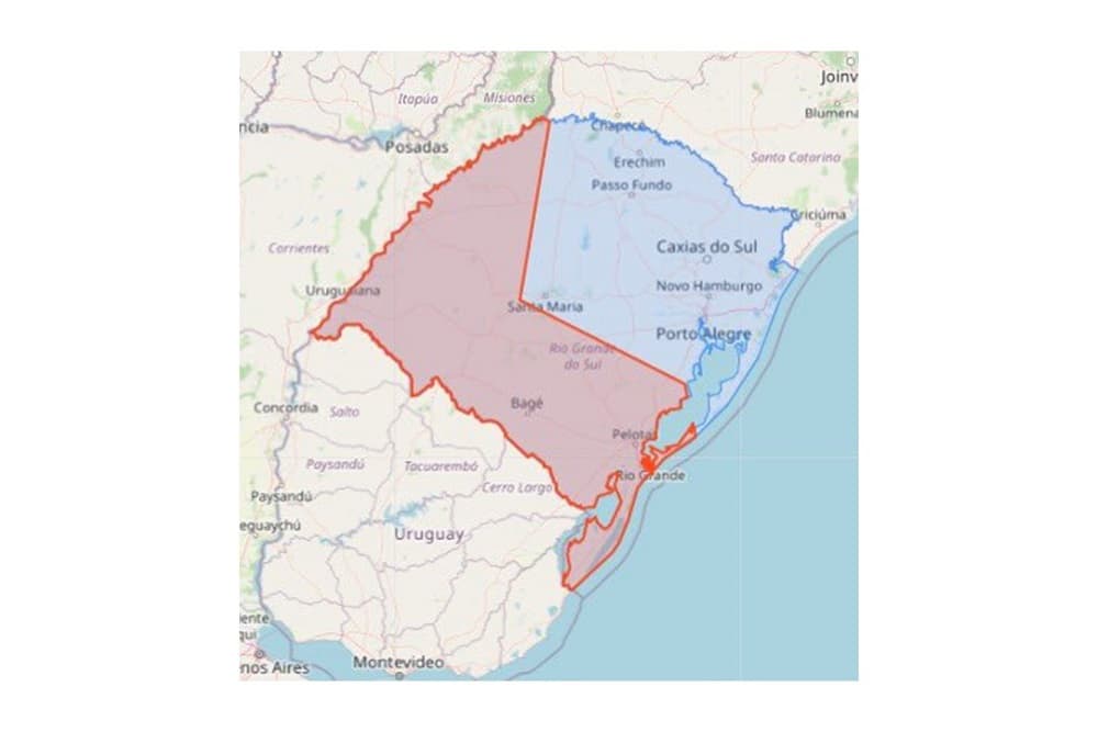 Defesa Civil emite alerta de temporais para o Rio Grande do Sul