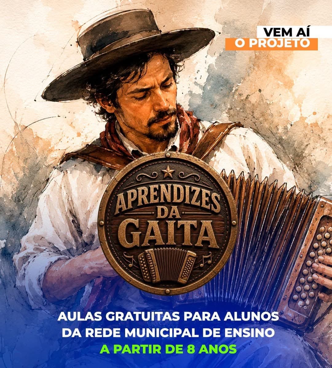 Prefeitura de Santo Augusto Abre Inscrições para o Projeto "Aprendizes da Gaita"
